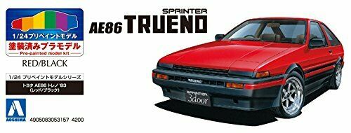 Aoshima 1/24 Toyota AE86 Trueno '83 (Red/Black) Plastic Model Kit NEW from Japan_5