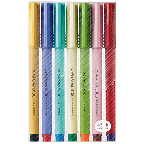Pentel Water based Ink ball point Pen 45th Anniversary Limited 7 colors B100L-7_1