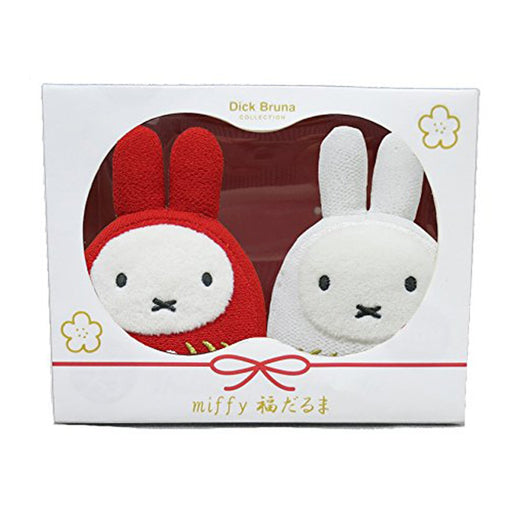 Sekiguchi Dick Bruna miffy Fortune Daruma Red and White Set Plush Toy ‎660179_1