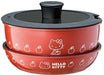 Skater HELLO KITTY Sanrio 4pcs Set Pot Frying Pan Glass Lid Detachable Handle_3