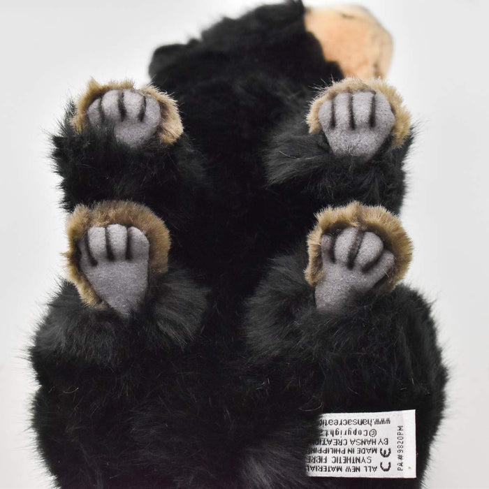 Canal HANSA Black Bear Cub 25 BH7040 25cm Plush Doll Real Design Animal NEW_6
