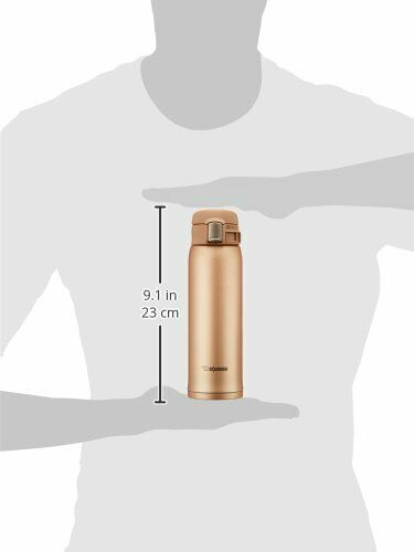 ZOJIRUSHI SM-SD48-NM Flip-open Stainless Mug Matte Gold 480ml NEW from Japan_3