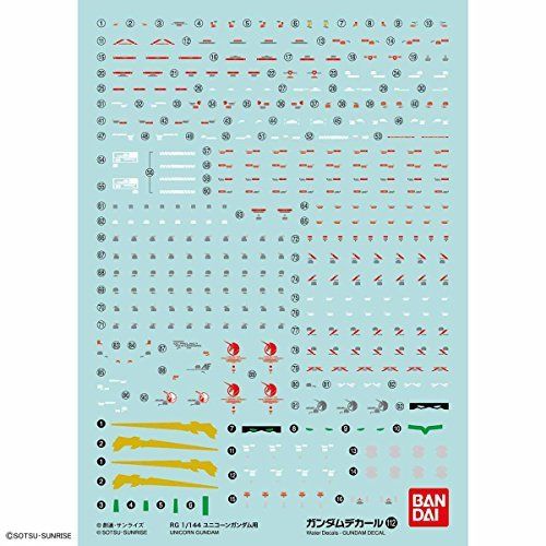 BANDAI GUNDAM DECAL No.112 for RG 1/144 Unicorn Gundam NEW from Japan F/S_1