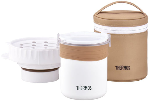 THERMOS Boiled Rice Lunch Box Rice Can Be Cooked JBS-360WH White Microwave NEW_1