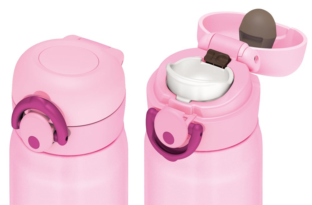 Thermos Stainless Vacuum One Push Bottle 350ml Light Pink JNR-350LP 6.5x7x16.5cm_3