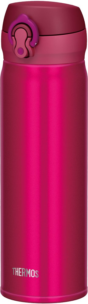 Thermos Water Bottle Vacuum Insulation Mug One-Touch 0.5L JNL-503 CRB Cranberry_1