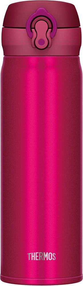 Thermos Water Bottle Vacuum Insulation Mug One-Touch 0.5L JNL-503 CRB Cranberry_2