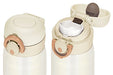 Thermos Stainless Steel Vacuum One Push Bottle 350ml Cream white JNR-350 CRW NEW_3