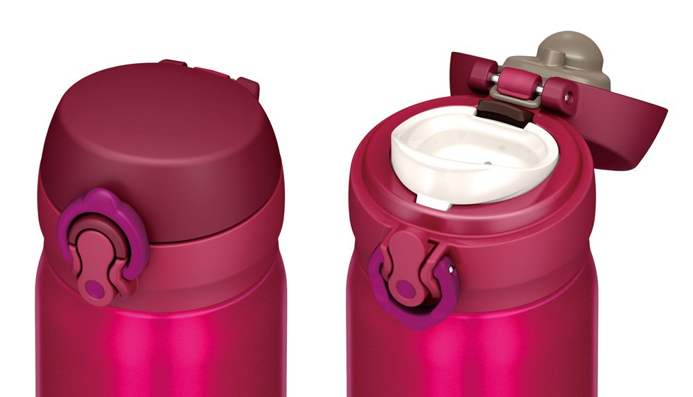 Thermos Water Bottle Vacuum Insulated Mobile Mug 350ml Cranberry JNL-353 CRB NEW_3