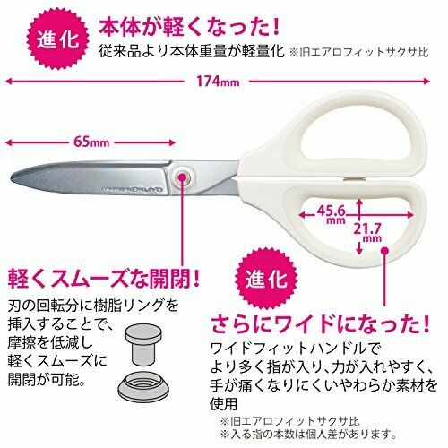 Kokuyo HASA-P280W SAXA Glue-less Scissors - White_6