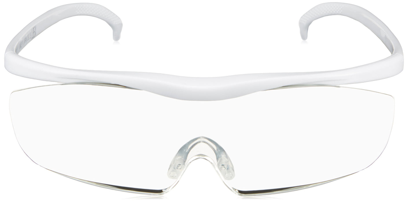 Hazuki Glasses Loupe Large 1.85x Magnifier Clear Lens White W145xH45mm Acrylic_2