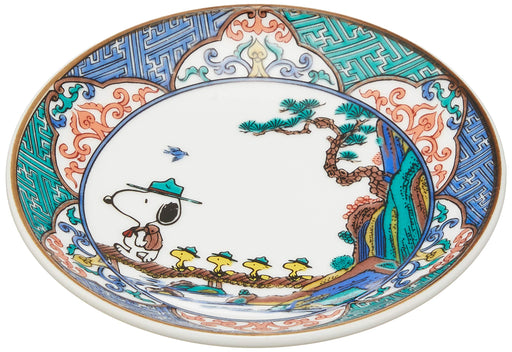 Yamaka Shoten Snoopy Kutani Ware Mini Plate sanshui 8.5cm Microwave Safe NEW_2