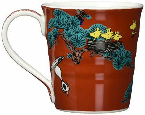 PEANUTS (peanuts) Snoopy Kutani mug red pattern SN362-11 NEW from Japan_2