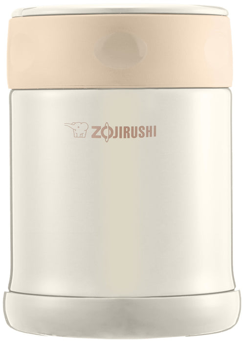 ZOJIRUSHI stainless steel food jar 350ml cream w/Original Recipe SW-EE35-CC NEW_1