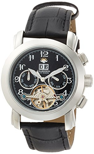 J. HARRISON automatic wrapping men's watch jh-044hbb Black NEW from Japan_1