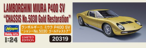 Hasegawa 1/24 Lamborghini Miura P400 SV chassis No.5030 Gold restore Model Kit_4