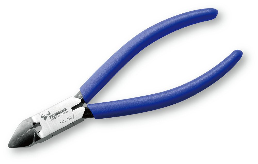 TSUNODA CABLE TIE CUTTING NIPPER 158mm KBN-150 Blue No Spring Carbon Steel NEW_1