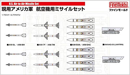 FineMolds 1/72 Modern US Military Aircraft Missile Set Plastic Model Kit FP31_1