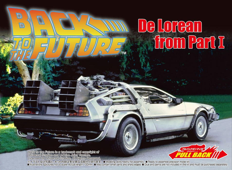 AOSHIMA Movie Mecha Series No.11 Back to the Future Pullback DeLorean 1/43 NEW_9