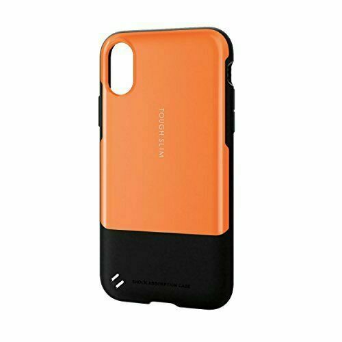 ELECOM iPhone X Case Cover TOUGH SLIM Orange with protect film PM-A17XTSDR NEW_1
