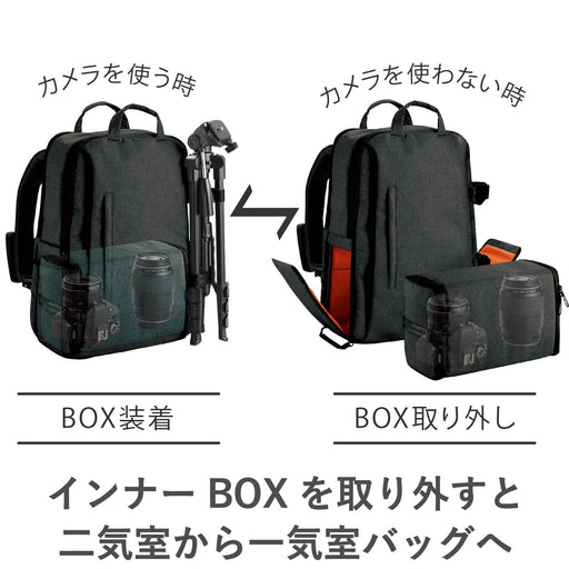 ELECOM DGB-S037BK Camera Bag Backpack L Size 15.6 inch PC Storage Black NEW_2