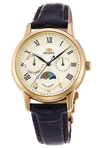 ORIENT Watch Classic SUN & MOON quartz RN-KA0002S Champagne Gold NEW from Japan_1