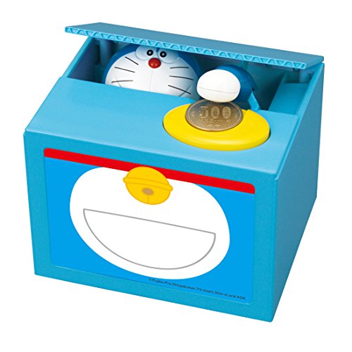 SHINE Doraemon Piggy Bank (12.8 x 10.49 x 10.39 cm) Move & Sound NEW from Japan_1