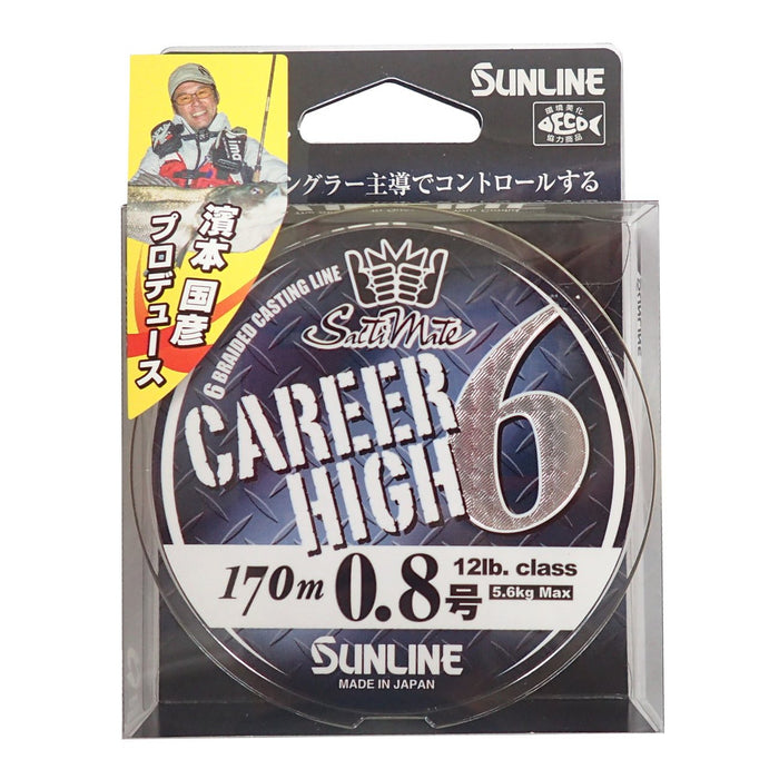 SUNLINE PE Line Saltimate Career High 6 170m 12lb #0.8 Champagne Gold Seabass_1