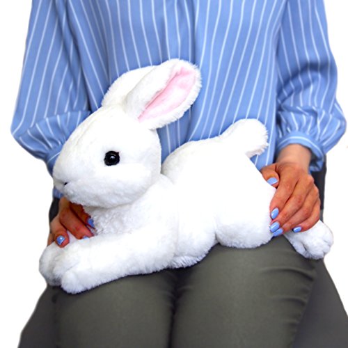 Hizausagi Knee Rabbit Plush Doll Stuffed toy white 37cm SUN LEMON Anime NEW_6