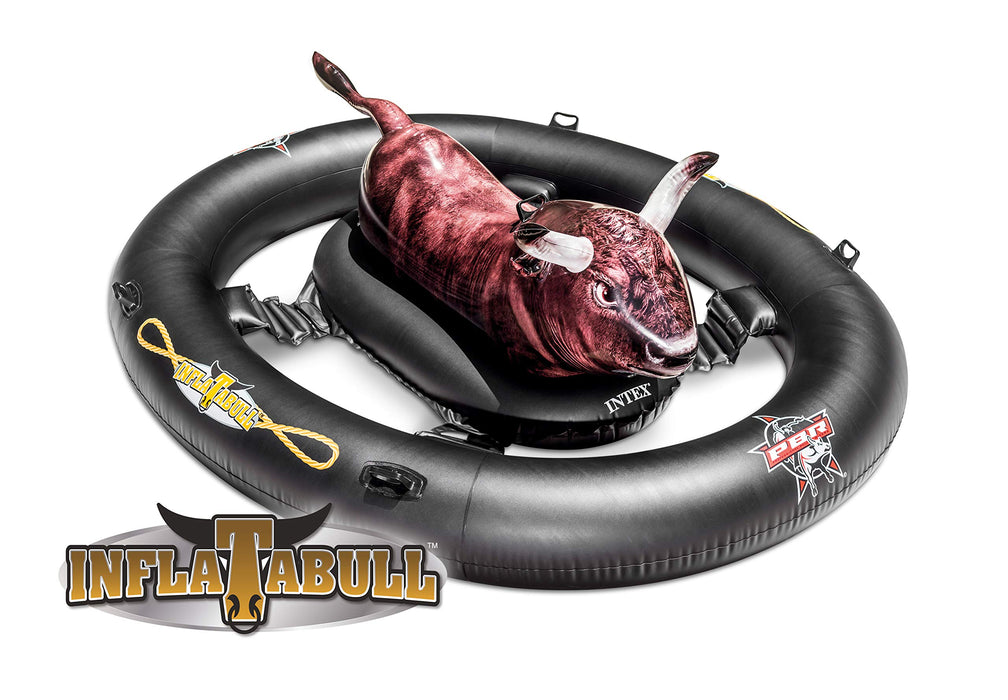 INTEX Float Mat inflatabull Bull Rodeo Black 239x196x81cm 56280 Swimming Float_1
