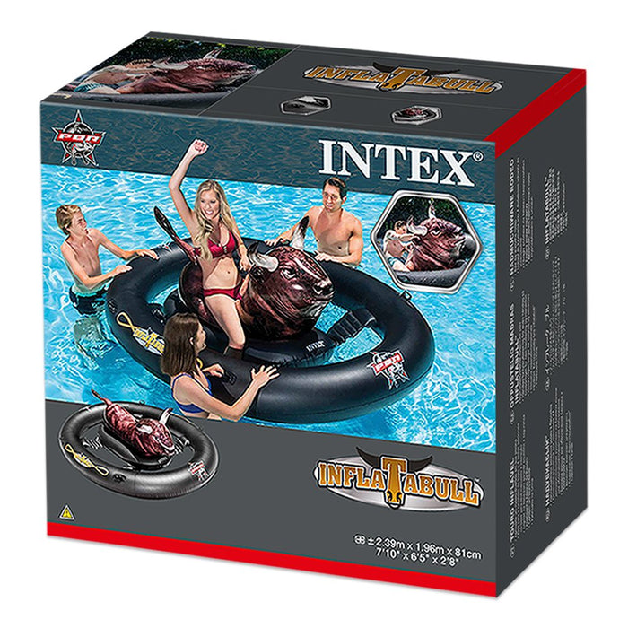 INTEX Float Mat inflatabull Bull Rodeo Black 239x196x81cm 56280 Swimming Float_3