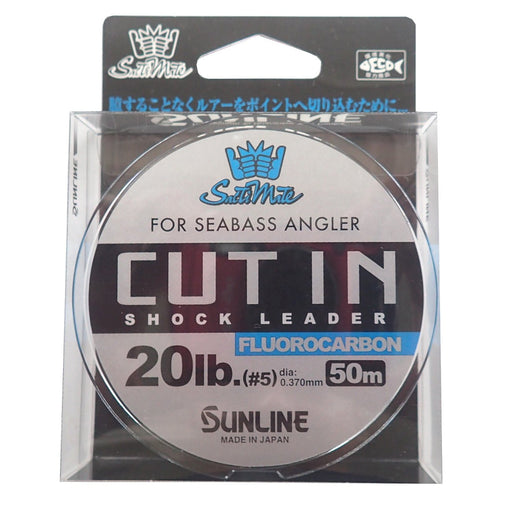 SUNLINE Fluorocarbon Line Salti Mate Cut IN 50m 20lb #5 Clear Fishing Line NEW_1