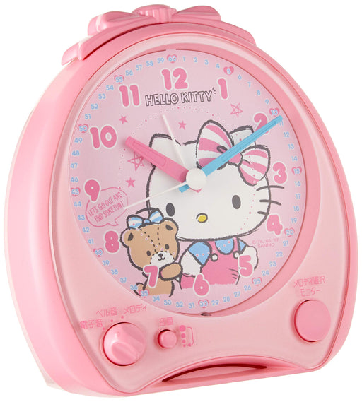 SANRIO Hello Kitty Alarm Clock Talk 13.5x8x15cm Pink 128520 ABS Dome Type NEW_1