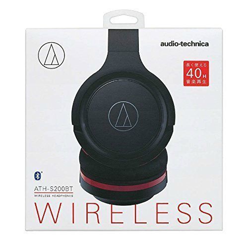 audio-technica ATH-S200 BRD Bluetooth Wireless On-Ear Headphones Black Red NEW_4