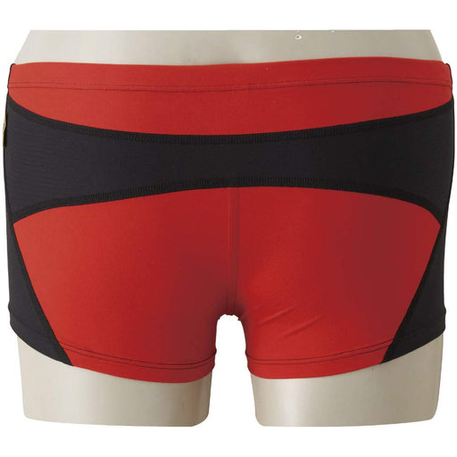 MIZUNO N2MB8061 Men's Swimsuit Exer Suit Short Spats Size S Black/Red Polyester_1