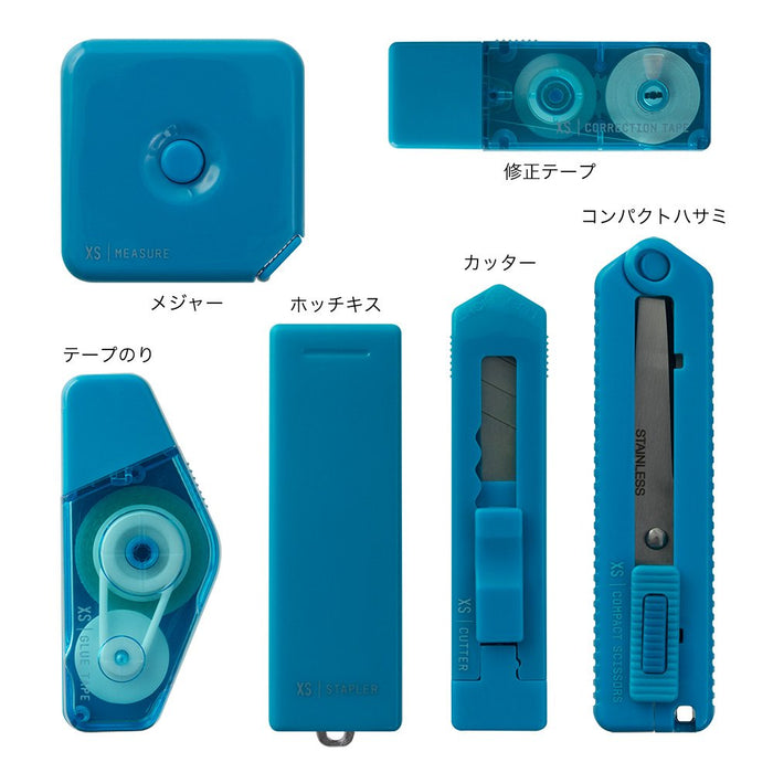 Midori stationery set XS stationery kit Blue 35320006 Portable 6 pcs Set PU Case_4
