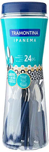 TRAMONTINA Table Wear Ipanema 24 piece set blue lightweight 23399/191 NEW_2