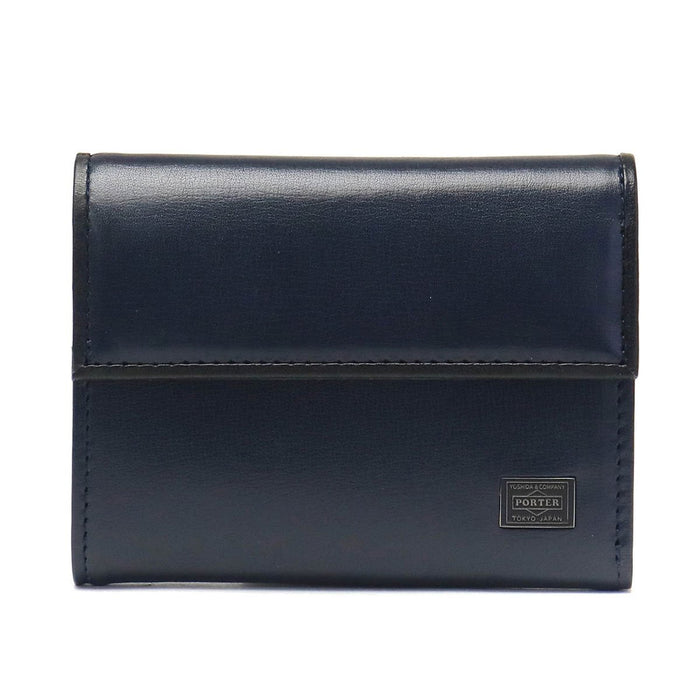 Yoshida Bag PORTER PLUME WALLET 179-03874 Navy Made in Japan Leather 100x80mm_1