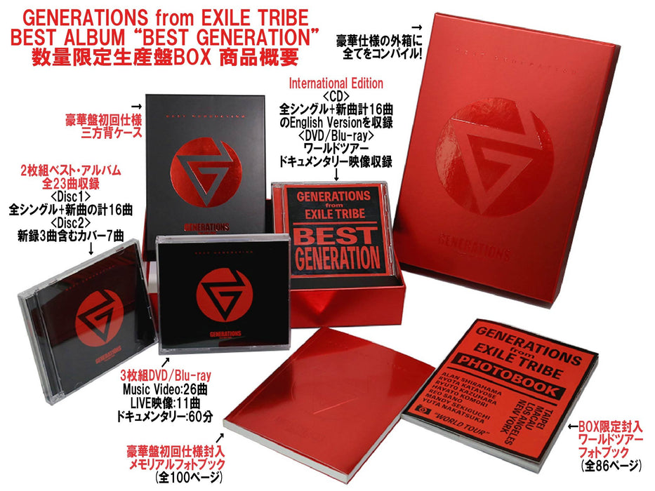[CD+Blu-ray] BEST GENERATION Ltd/ed. GENERATIONS from EXILE TRIBE RZCD-86454B_6