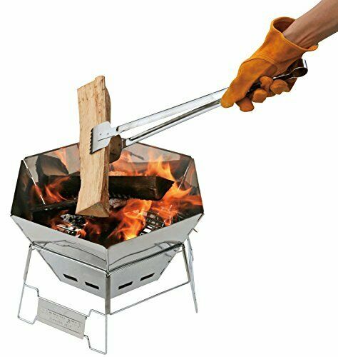Captain Stag UG-3247 BBQ Wide Charcoal Tong 470 mm Camping Outdoor Gear NEW_2