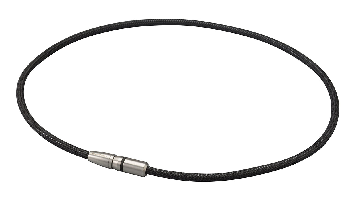 Phiten Necklace RAKUWA Magnetic Titanium Bullet Black/Black 50cm ‎0217TG738053_1