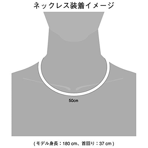 Phiten Necklace RAKUWA Magnetic Titanium Bullet Black/Black 50cm ‎0217TG738053_4
