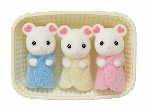 Epoch Marshmallow Mouse Triplets (Sylvanian Families) NEW from Japan_1