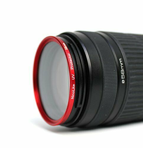 NinoLite UV Filter 40.5mm Red Frame Camera Lens Protection NEW from Japan_3
