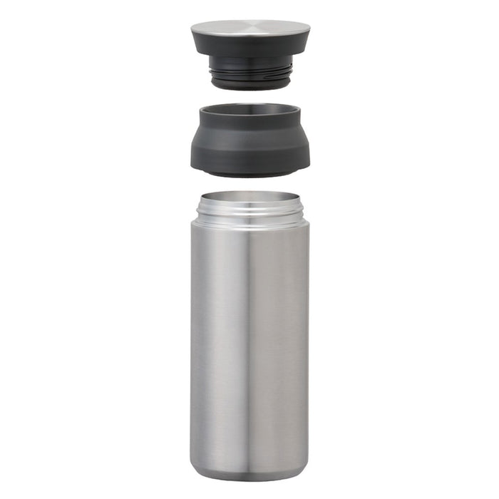 KINTO Silver 500ml Travel Tumbler 20941 BPA Free Stainless Steel. PP, silicone_2