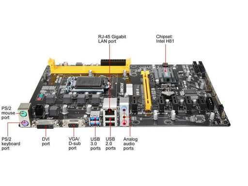 Biostar H81A lga1150 Intel H81 6 GPu Mining motherboard Cryptocurrency NEW_2
