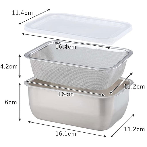 Shimomura Kihan yogurt draining container Stainless Steel Made in Japan ‎39523_2