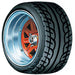 Aoshima Tuned Parts No.89 1/24 Mark III Short Rim 14inch Tire & Wheel Set NEW_1