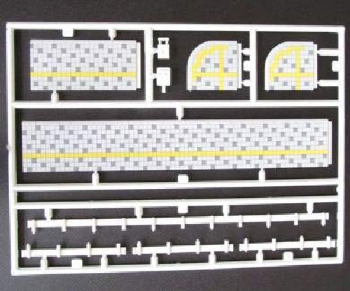 GREENMAX Painted Paved Road Gray-spotted Pattern 2 Pieces Unassembled Kit 2544_1