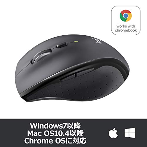LOGICOOL Wireless Mouse M705m Unifying 7 button Charcoal for windows mac chrome_6